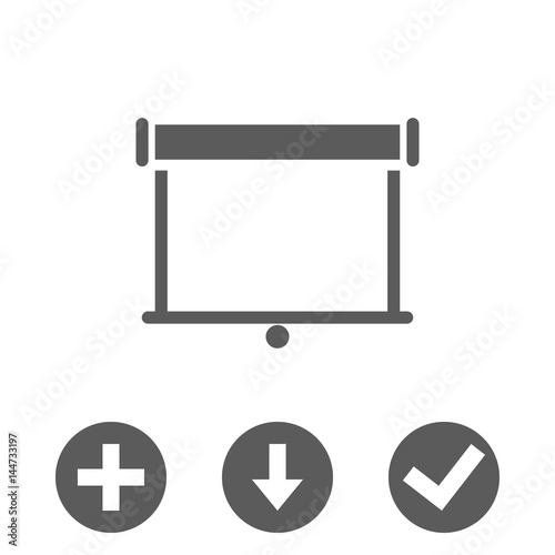 projector icon stock vector illustration flat design photo