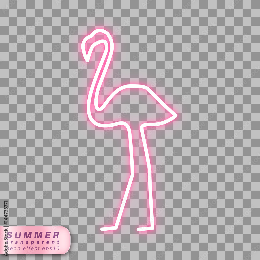 Fototapeta neonowy symbol flaminga