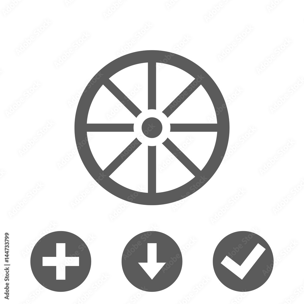 wheel icon stock vector illustration flat design wheel icon stock vector illustration flat design
