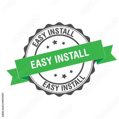 Easy install stamp illustration
