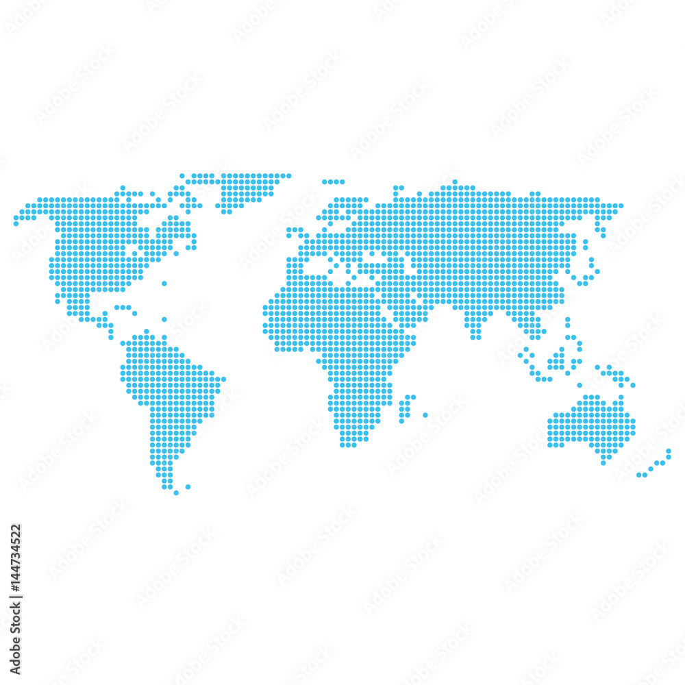 World map made of dots World map made of dots
