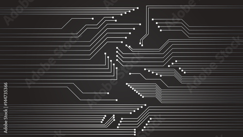 High tech circuit board vector background. Vector