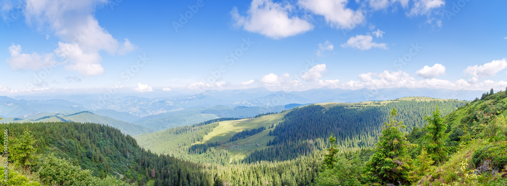 panorama of Carpathian mountains