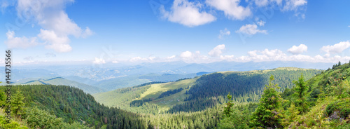 panorama of Carpathian mountains