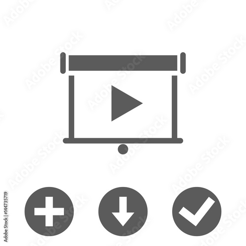 projector icon stock vector illustration flat design photo