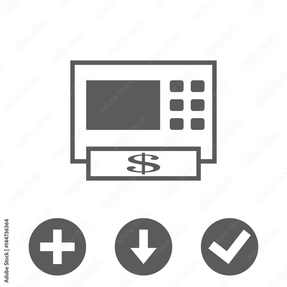 ATM icon stock vector illustration flat design ATM icon stock vector illustration flat design