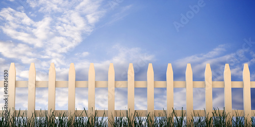 3d: Wide Spaced Fence at Dusk