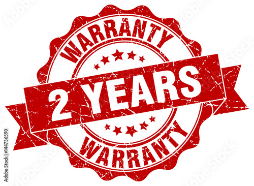 2 years warranty stamp. sign. seal