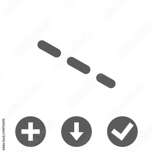 dash-dotted line icon stock vector illustration flat design