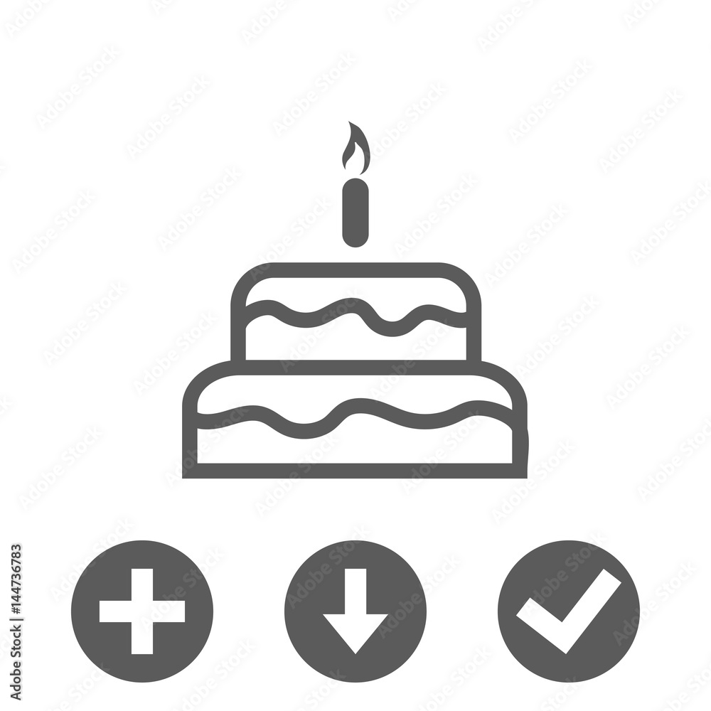 cake with candles icon stock vector illustration flat design cake with candles icon stock vector illustration flat design