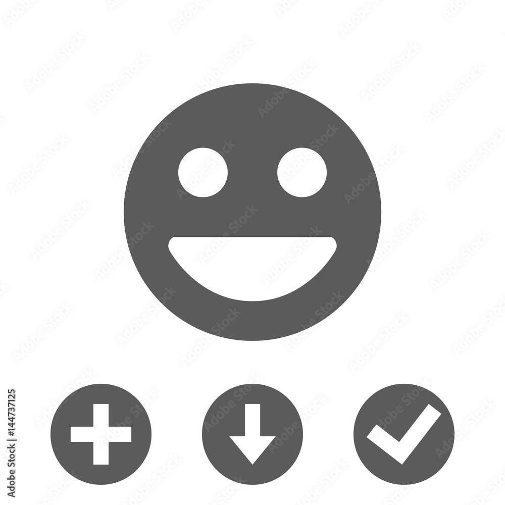 Smile icon stock vector illustration flat design