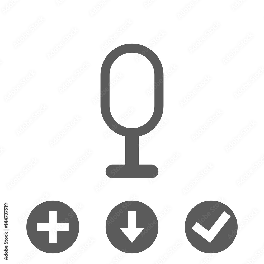 microphone icon stock vector illustration flat design microphone icon stock vector illustration flat design