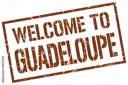 welcome to Guadeloupe stamp