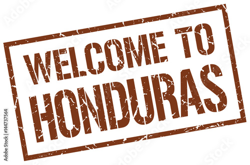 welcome to Honduras stamp
