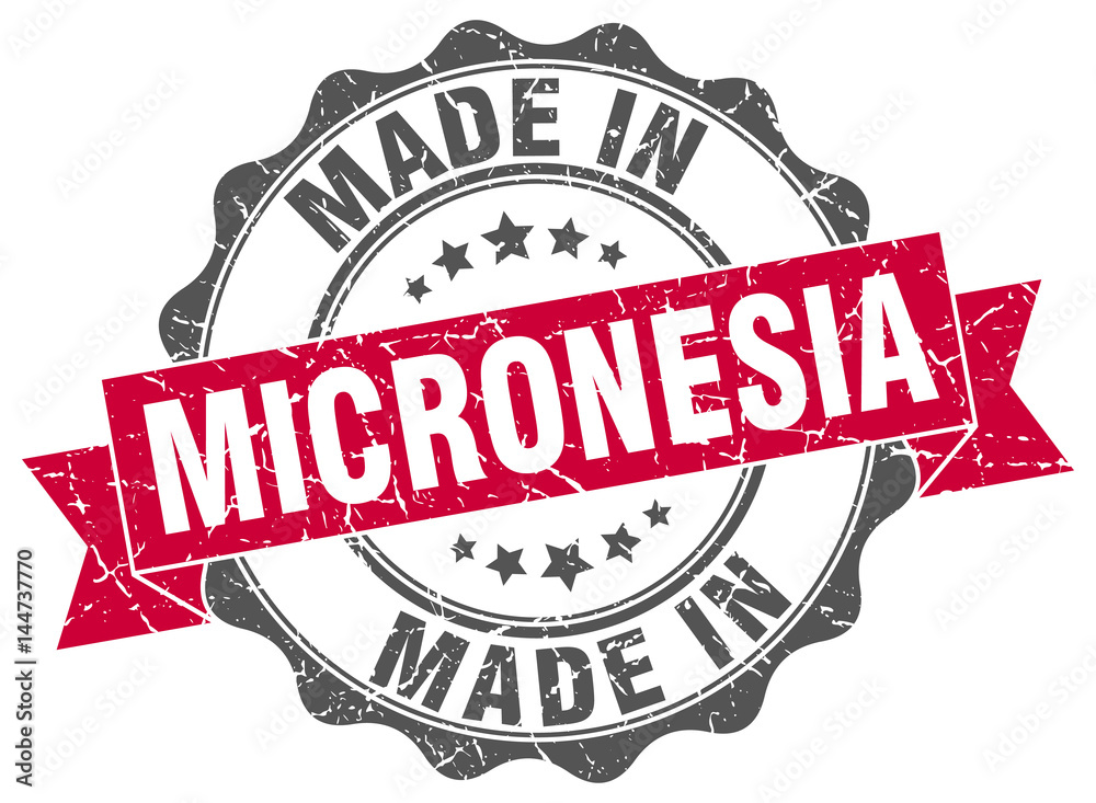 Fototapeta premium made in Micronesia round seal