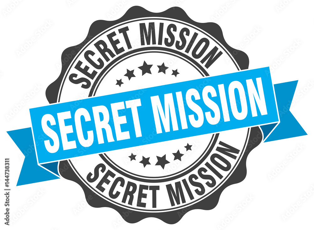 Obraz premium secret mission stamp. sign. seal