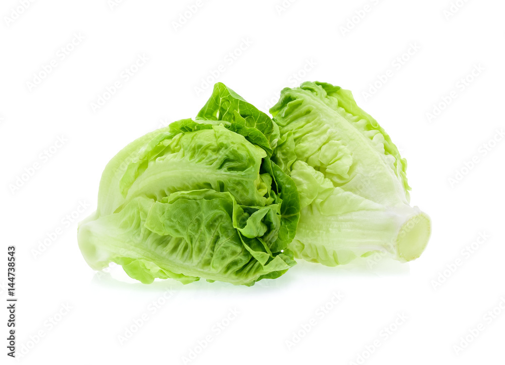 baby cos (lettuce) on white background baby cos (lettuce) on white background