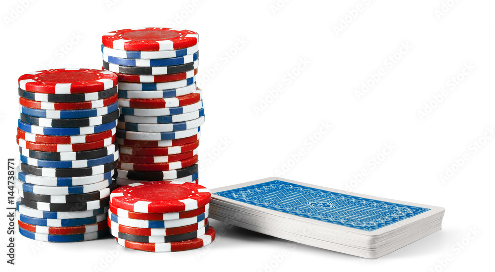 Fototapeta premium Casino chips isolated on white background