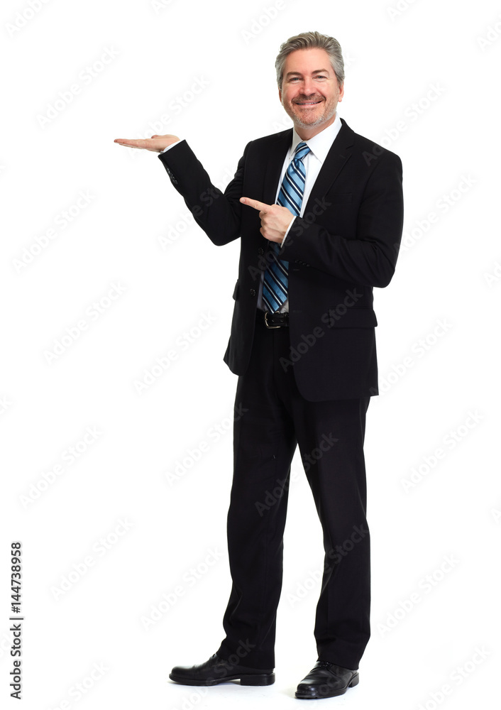 Man presenting copy space Man presenting copy space