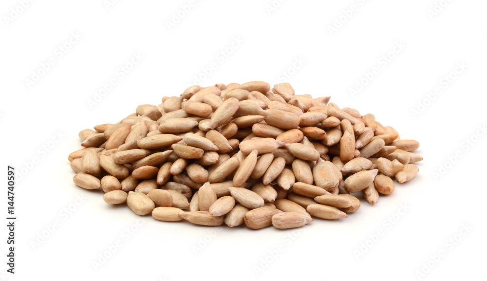 Sunflower seeds isolated on white Sunflower seeds isolated on white