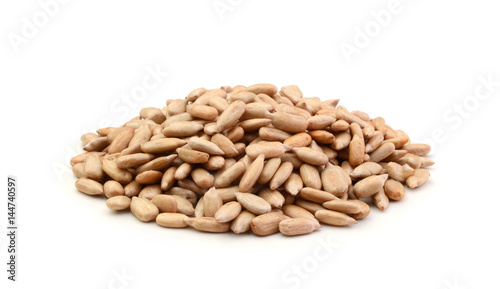 Sunflower seeds isolated on white