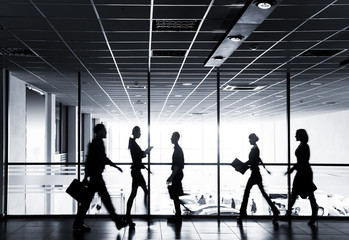 silhouettes of businesspeople