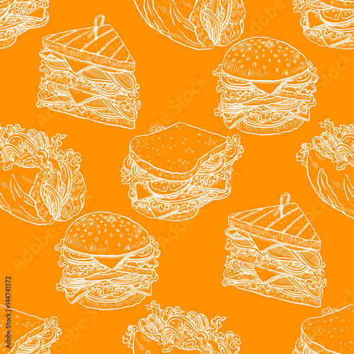 seamless tasty sandwiches