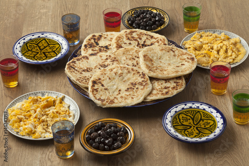 Traditional Moroccan  breakfast