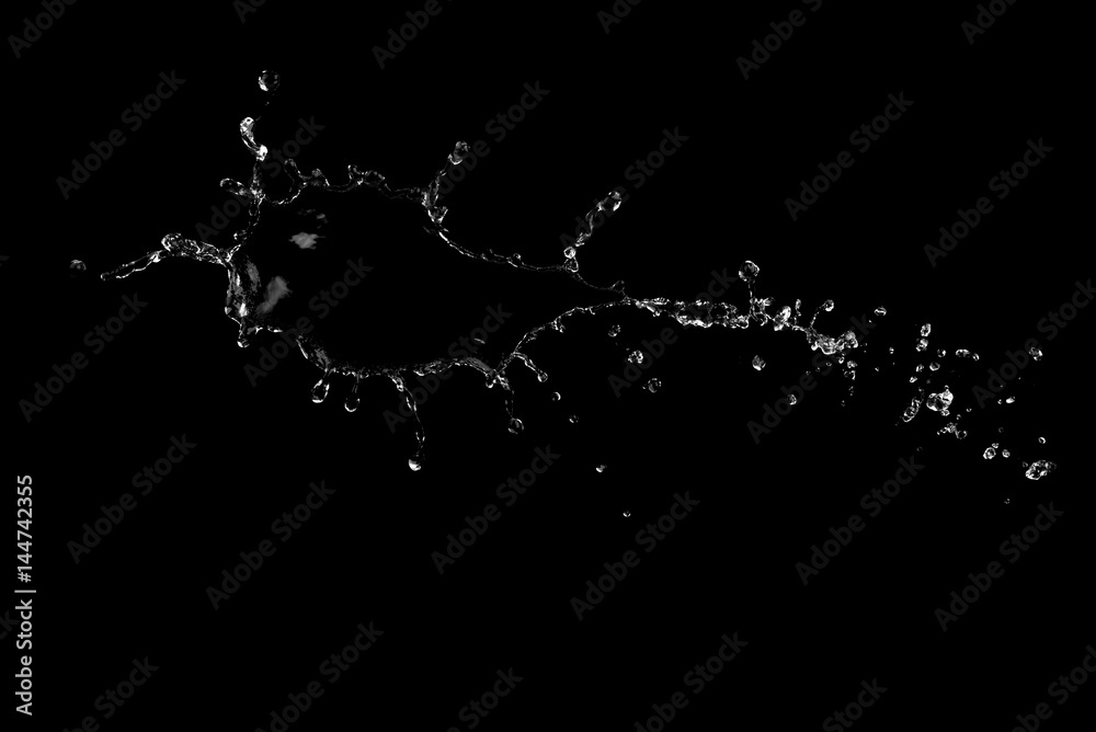 Obraz premium Water splash on black background