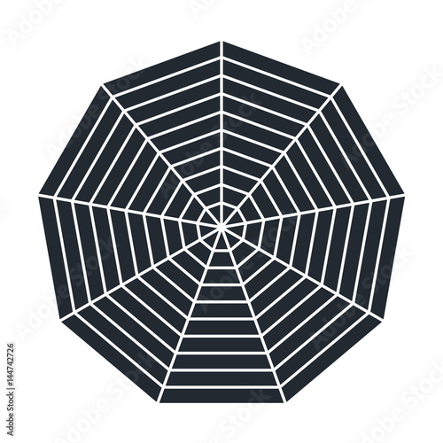 Spider web - Cobweb vector on white background - illustration 