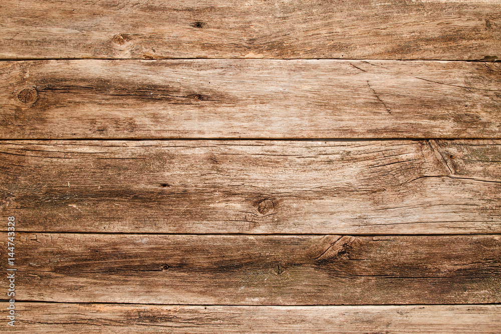 Fototapeta premium Pusty grungy drewniany stół płaski świeckich. Rustykalne używane tekstury shabby table, wolne miejsce na tekst lub reklamę