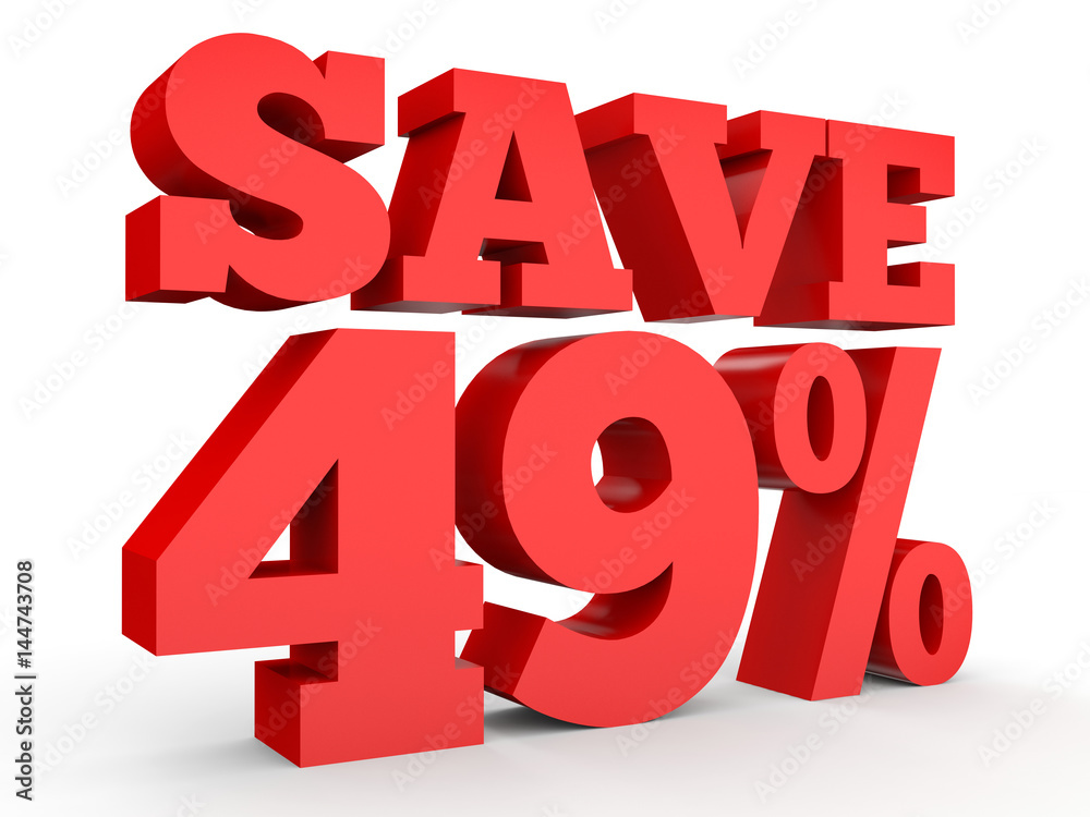 Forty nine percent off. Discount 49 %. Forty nine percent off. Discount 49 %.