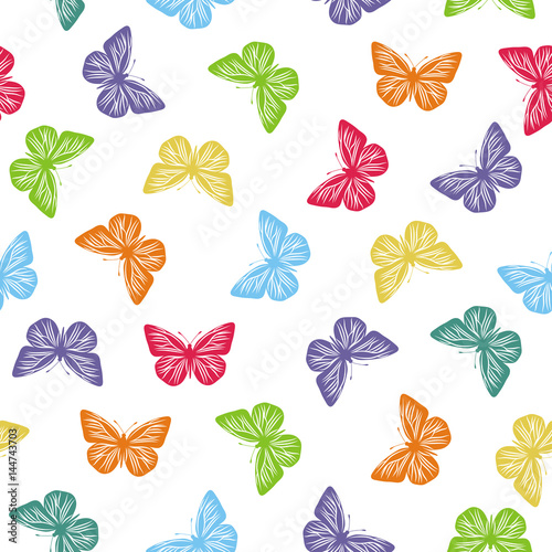 Seamless pattern with butterflies © debopre1vita