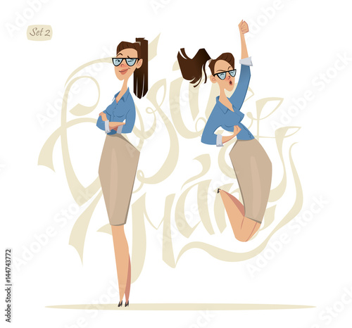 Business woman. Office lady. Business expression