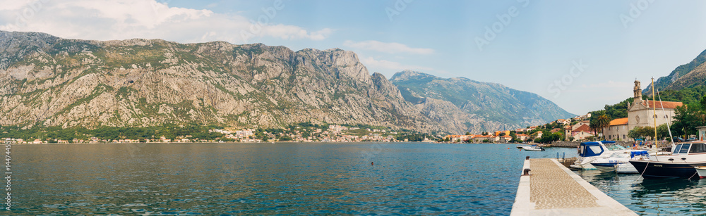 Beautiful nature mountains landscape. Kotor bay, Montenegro