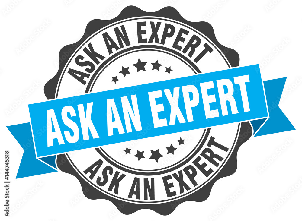 Obraz premium ask an expert stamp. sign. seal