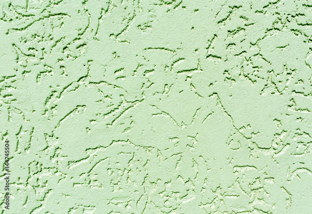 Green color plaster wall patten. Green color plaster wall patten.