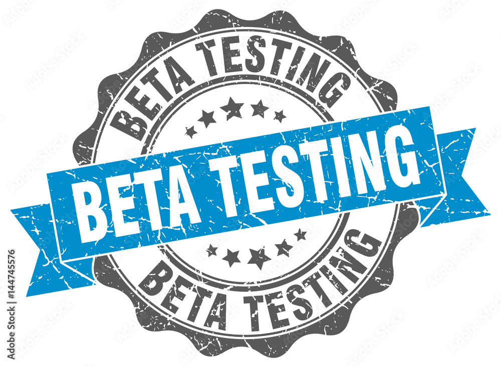 Fototapeta premium beta testing stamp. sign. seal