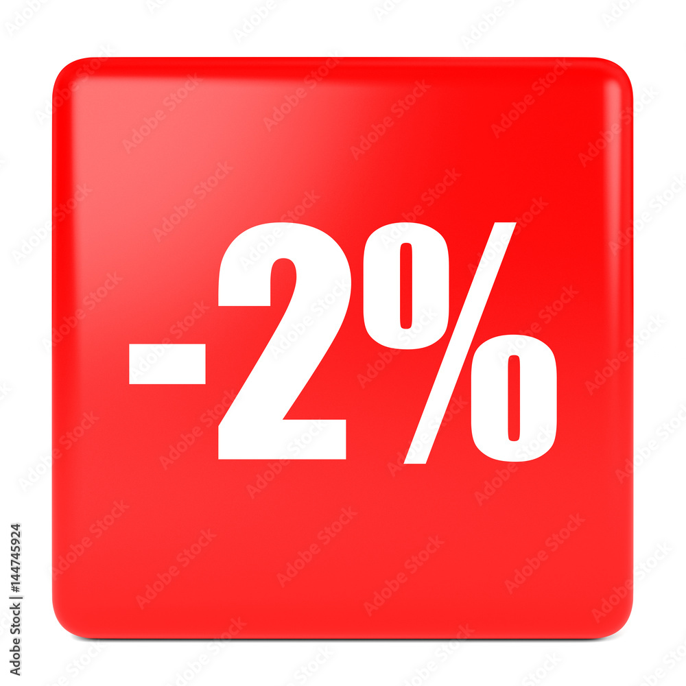 Two percent off. Discount 2 %. Two percent off. Discount 2 %.