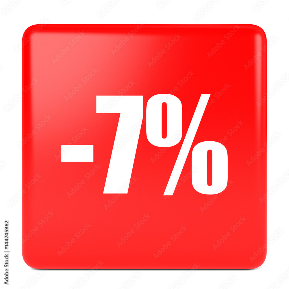 Seven percent off. Discount 7 %. Seven percent off. Discount 7 %.