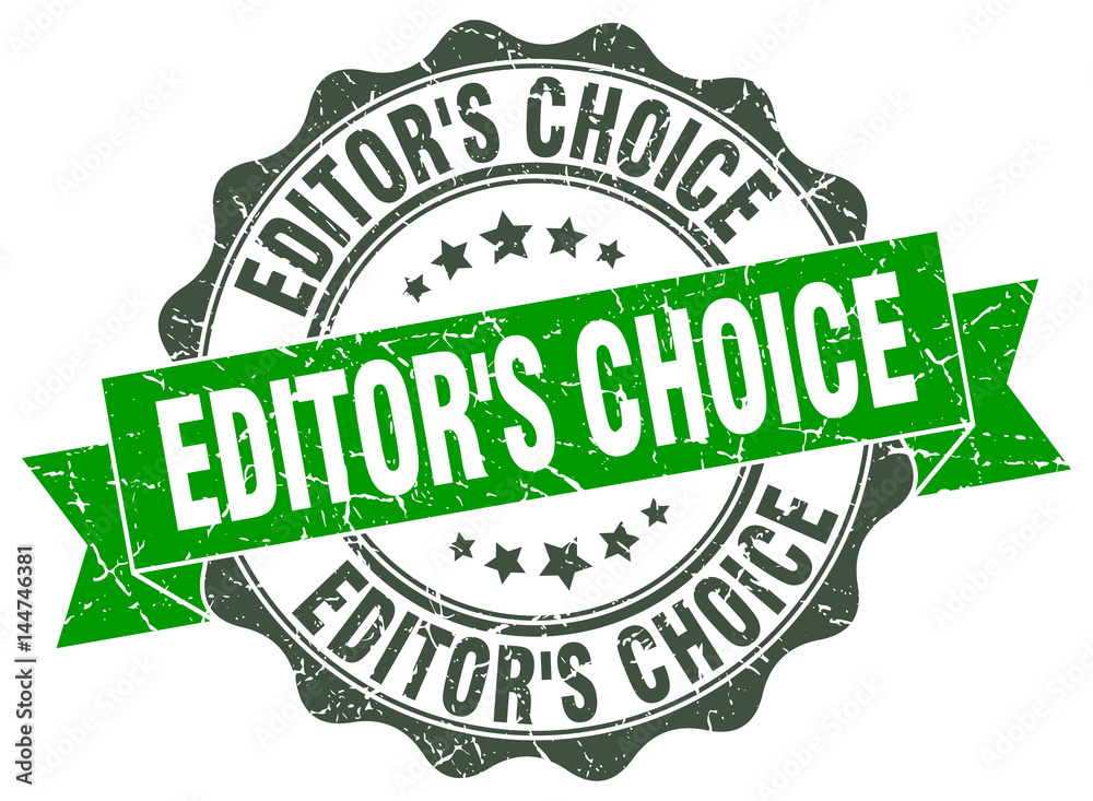 editor's choice stamp. sign. seal