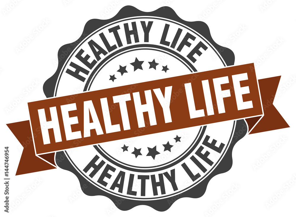 healthy life stamp. sign. seal