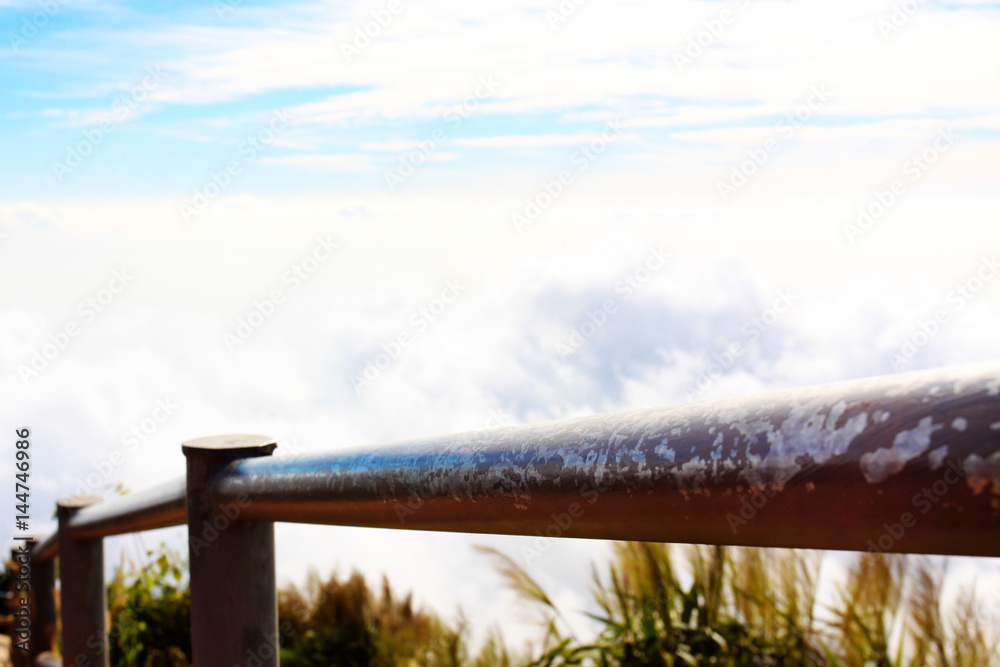 Beautiful and famous travel location The landscape photo, beautiful sea fog in morning time at Phu Tub Berk Viewpoint, Phu Hin Rong Kla National Park in Thailand