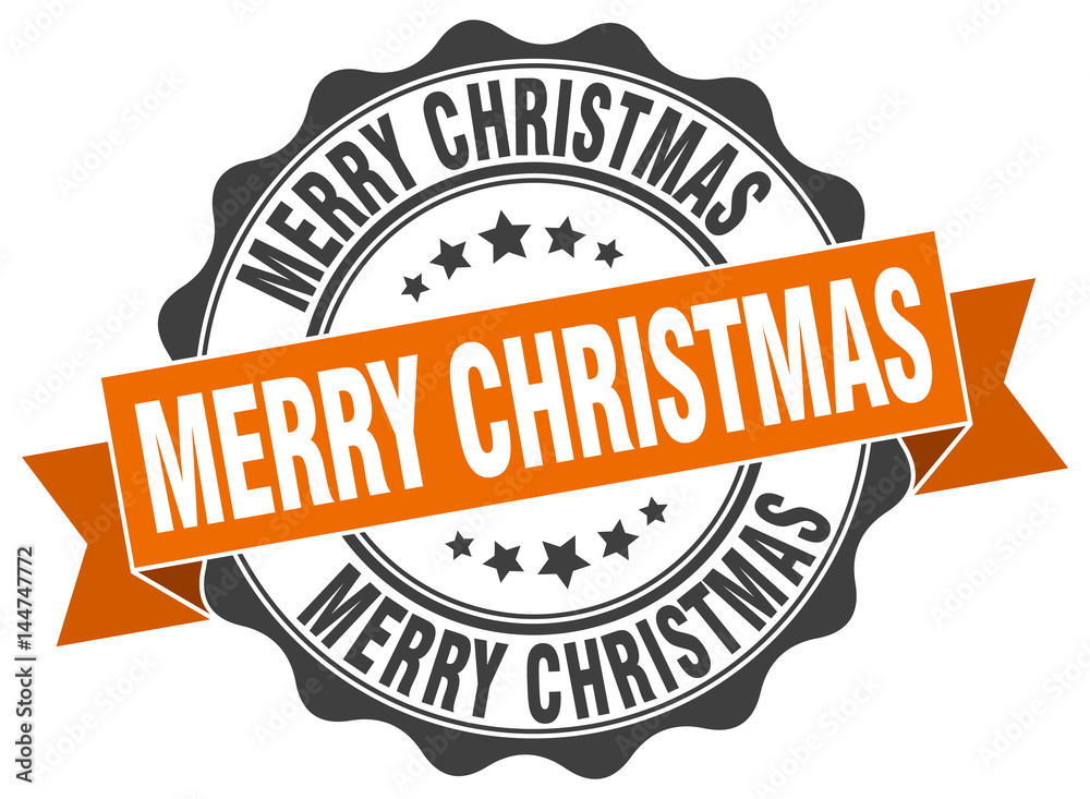 Fototapeta premium merry christmas stamp. sign. seal