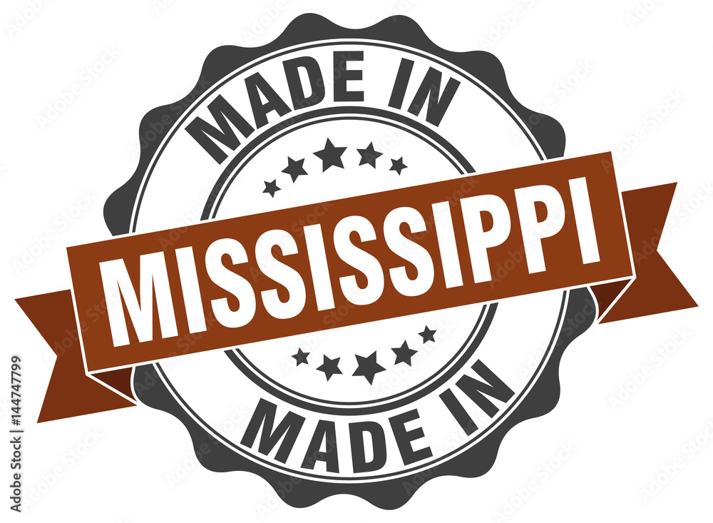 Fototapeta premium made in Mississippi round seal