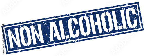 non alcoholic square grunge stamp