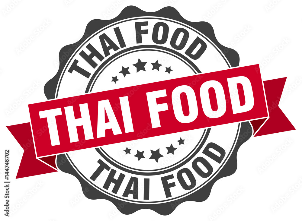 Fototapeta premium thai food stamp. sign. seal