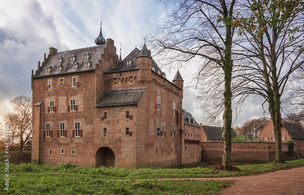 The backside of Doorwerth Castle in The Netherlands