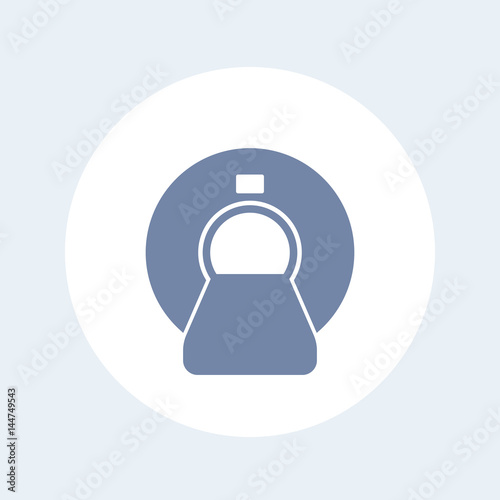 MRI scanner icon isolated on white