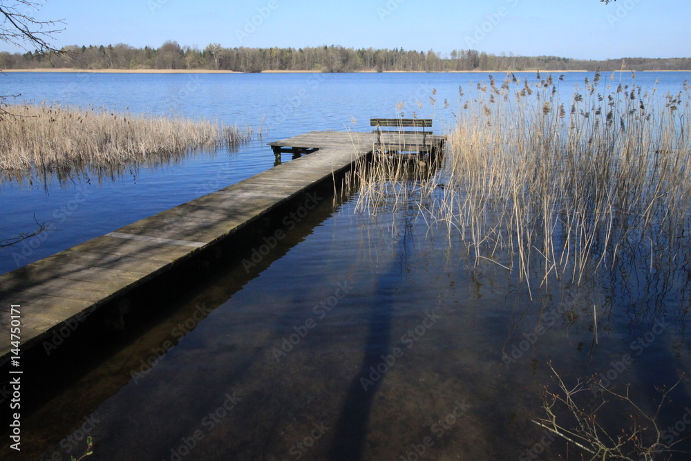 Fototapeta premium Stillleben am Krakower See in Mecklenburg